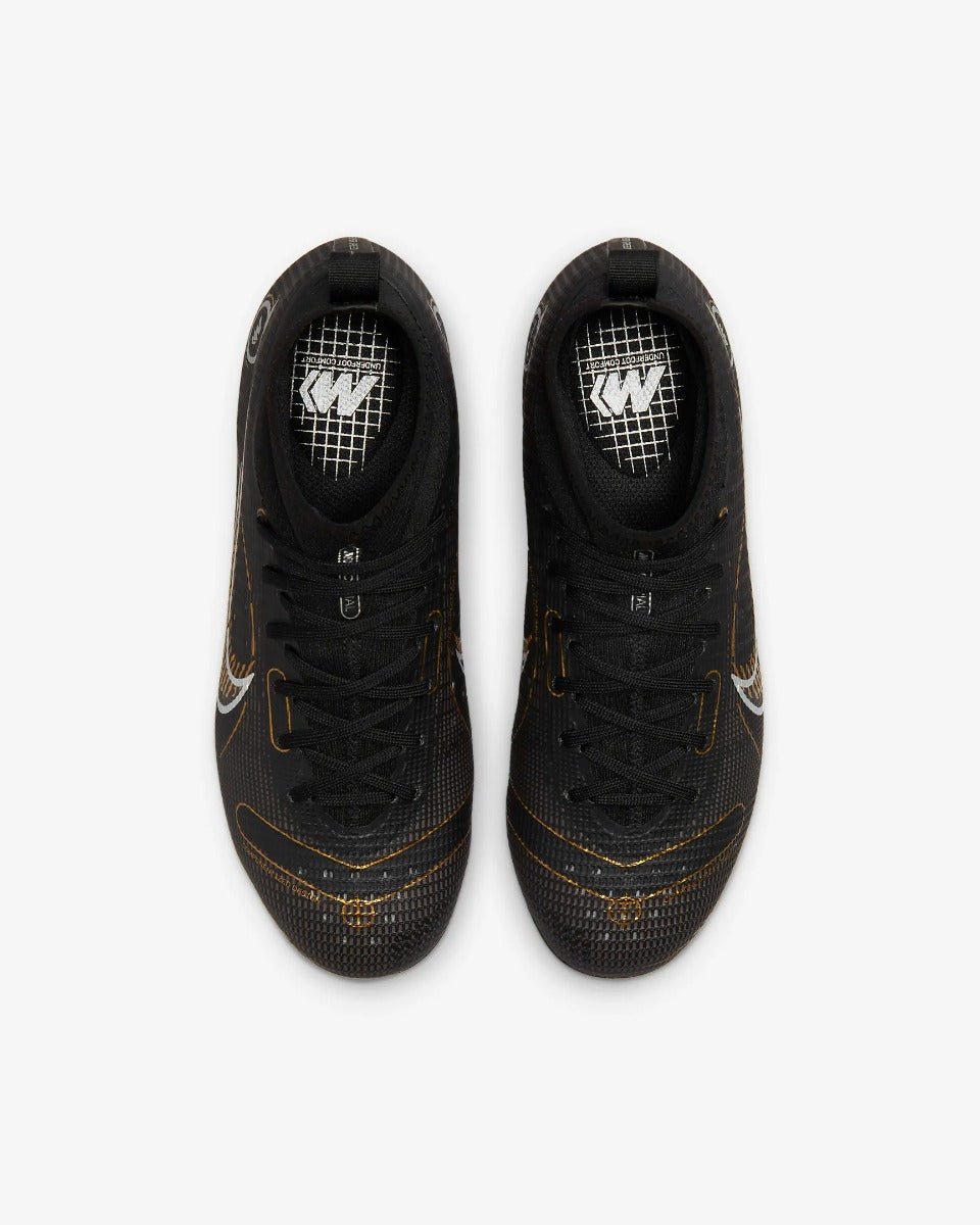 Nike Junior Superfly 8 Pro FG - Black-Silver-Gold