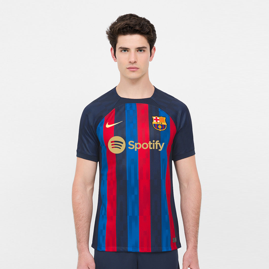 Nike 2022-23 FC Barcelona Home Jersey - Obsidian-Sesame (Model - Front)
