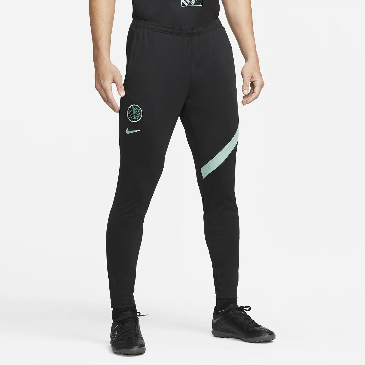 Nike 2022 Club America Academy Pro KPZ Pants - Black-Healing Jade (Model - Front)
