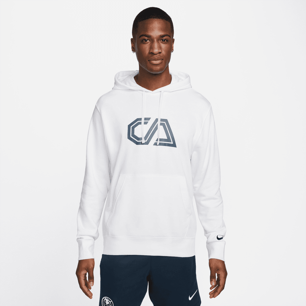 Nike 22-23 Club America GFA Fleece Hoodie - White (Model - Front)