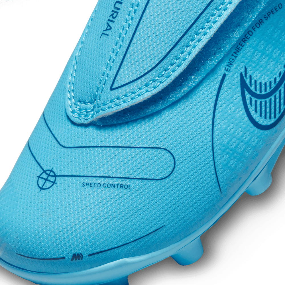 Nike Kids Mercurial Vapor 14 Club FG-MG - Chlorine Blue-Laser Orange (Detail 2)
