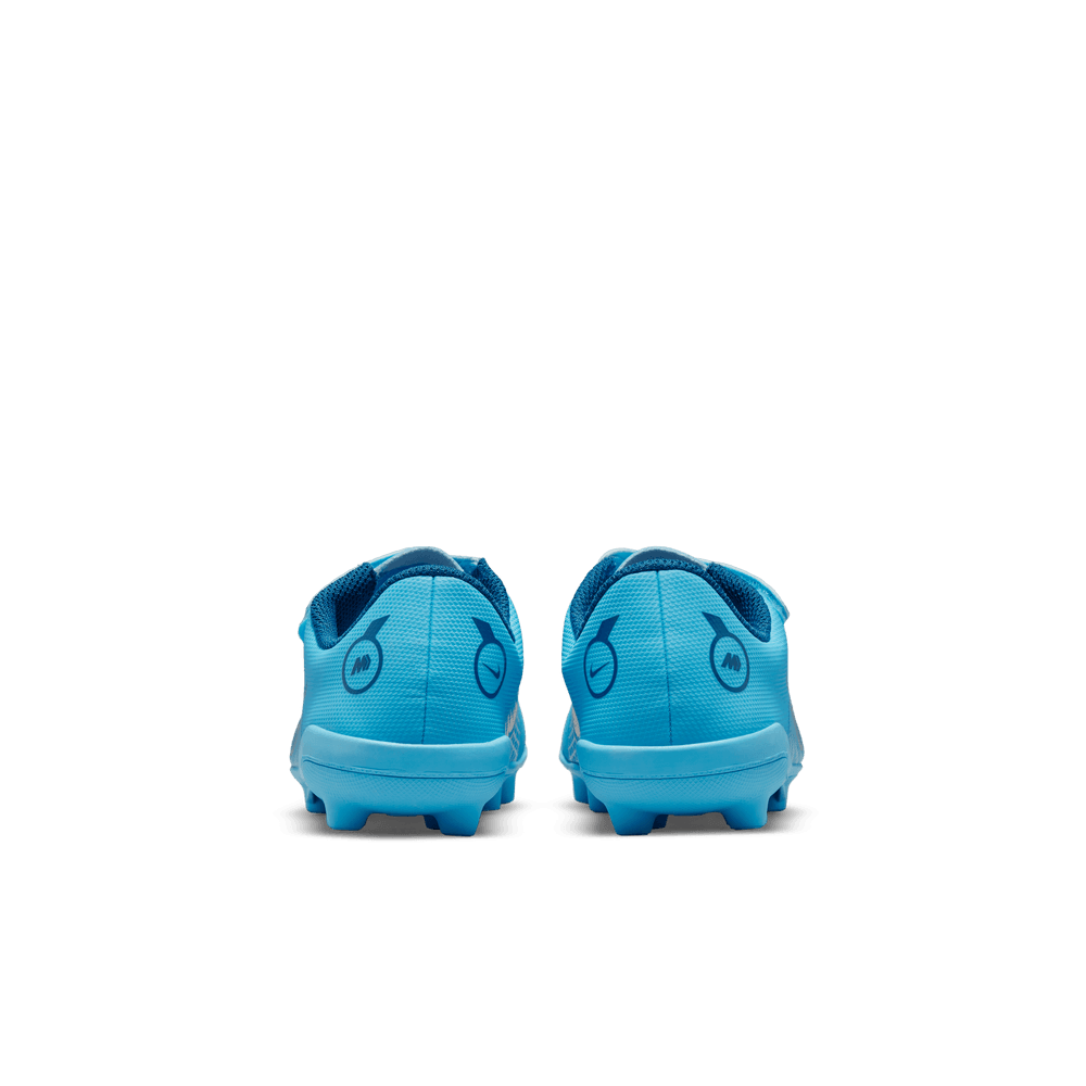 Nike Kids Mercurial Vapor 14 Club FG-MG - Chlorine Blue-Laser Orange (Pair - Back)