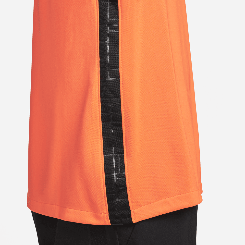 Nike Netherlands Women's EC22 (Men's Cut) Home Jersey - Total Orange-Black (Detail 3)