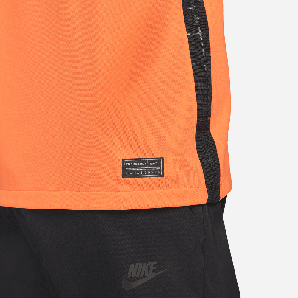 Nike Netherlands Women's EC22 (Men's Cut) Home Jersey - Total Orange-Black (Detail 4)