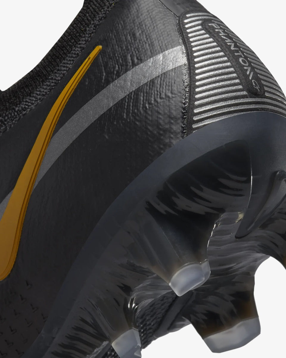 Nike Phantom GT2 Elite FG - Black-Dark Grey-Gold (Detail 3)