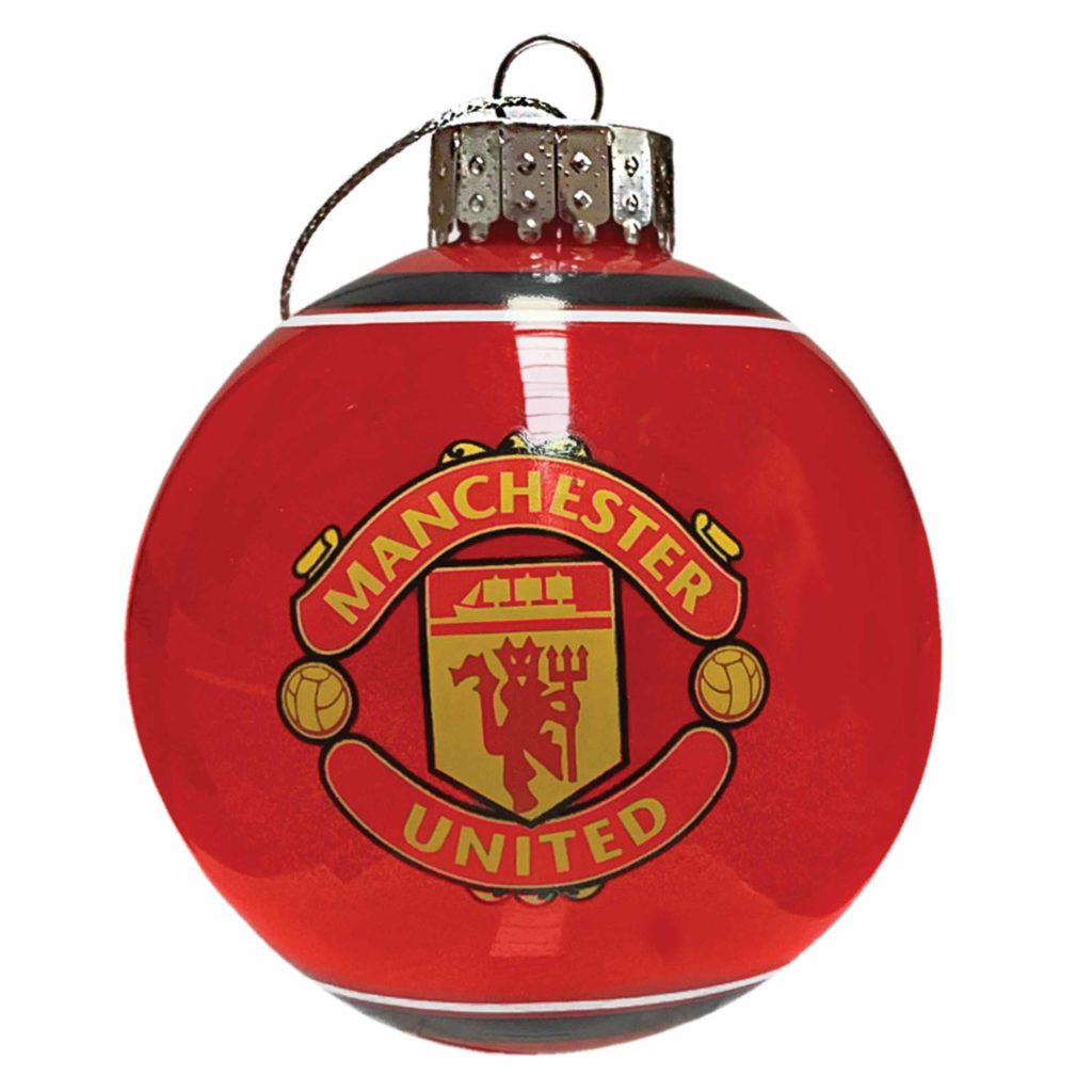 Manchester United Glass Ball Ornament - Red