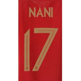 Portugal 2018 Home Nani #17 Jersey Name Set