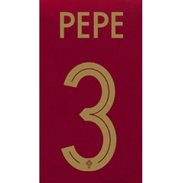 Portugal 2018 Home Pepe #3 Jersey Name Set