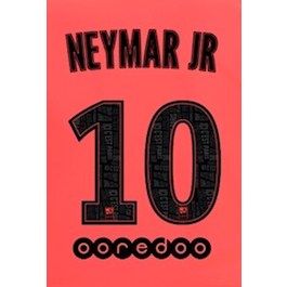 PSG 2019/20 Away Neymar JR #10 Jersey Name Set