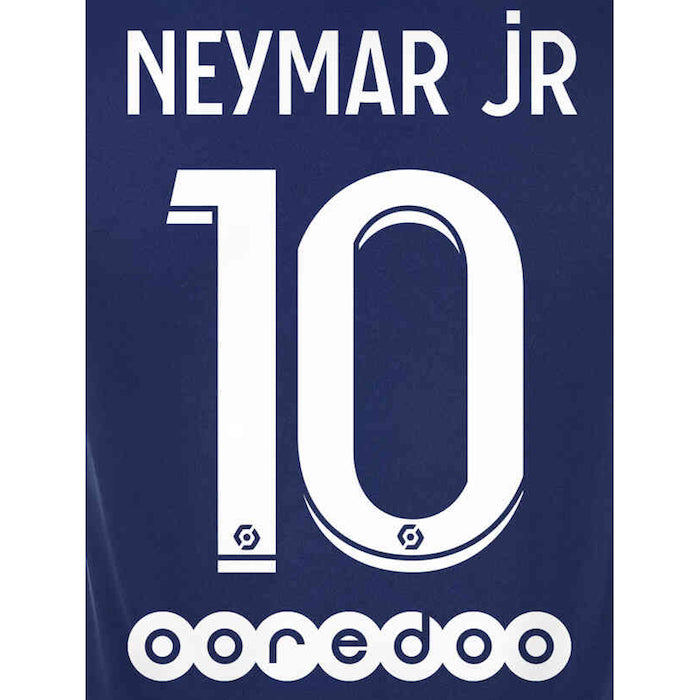 PSG 2021/22 Home Neymar JR #10 YOUTH Jersey Name Set (Main)