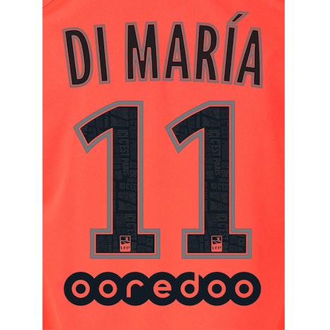 PSG 2019/20 Away Di Maria #11 Jersey Name Set