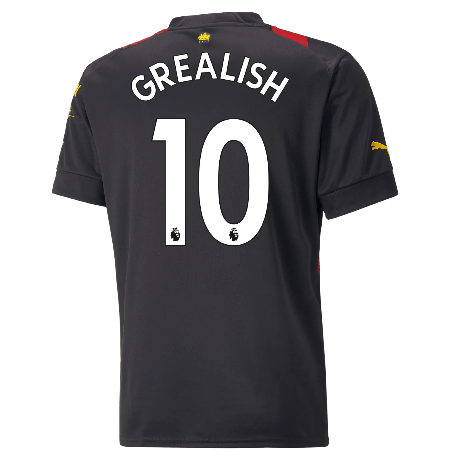 Puma 2022-23 Manchester City Away Jersey - Black-Red