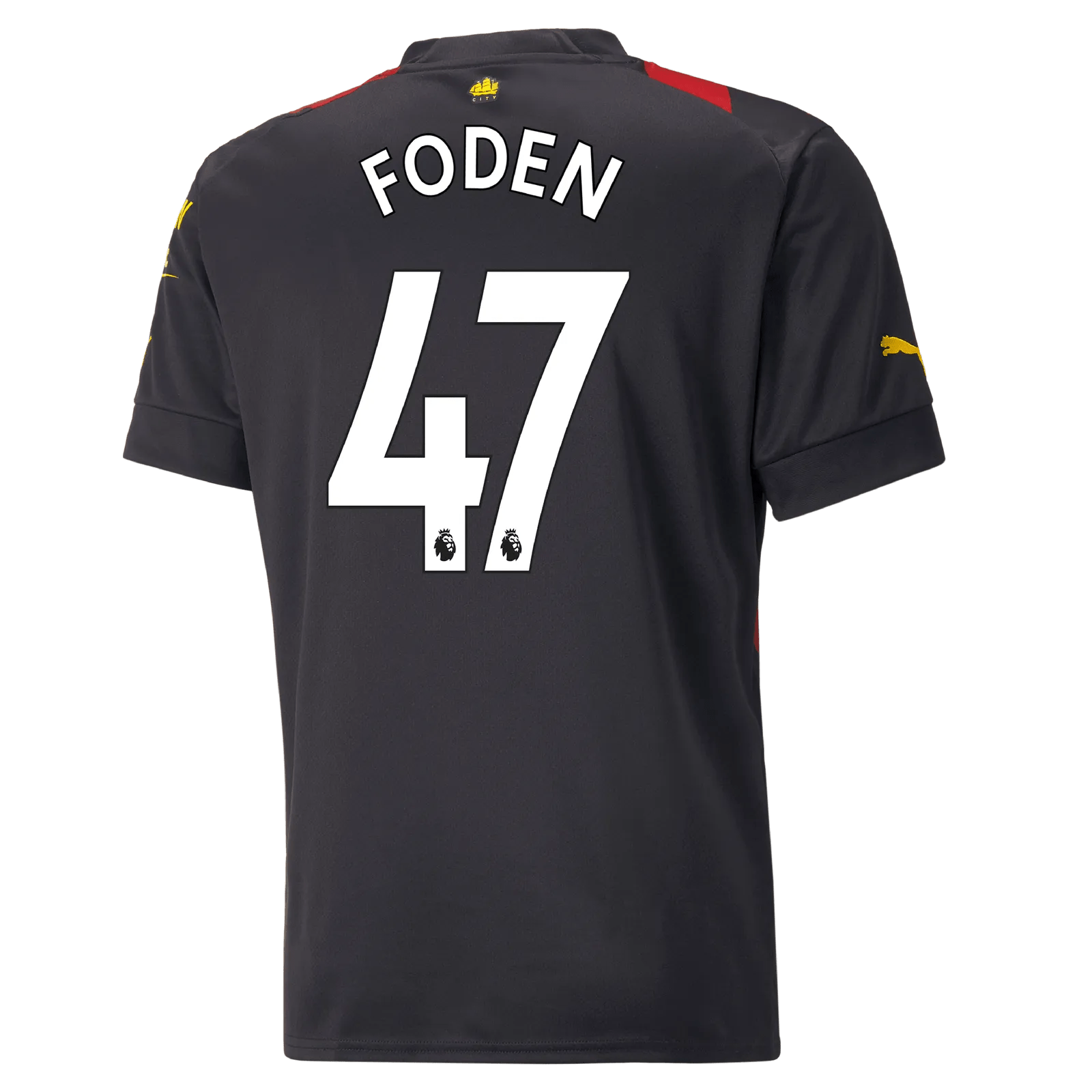 Puma 2022-23 Manchester City Away Jersey - Black-Red