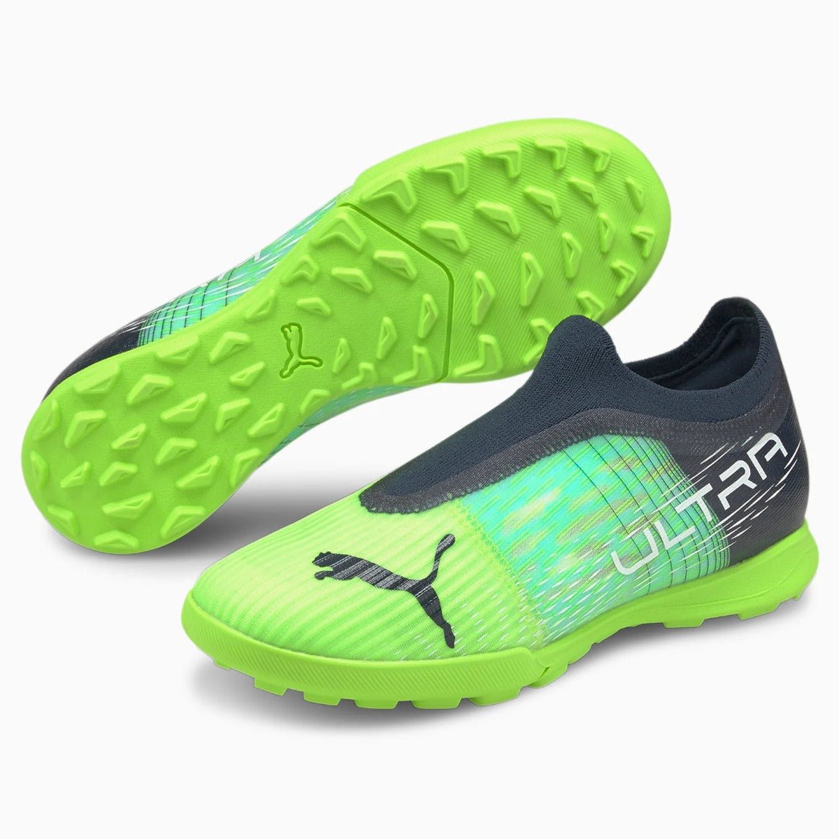 Puma Junior Ultra 3.3 Turf - Green Glare-Aqua