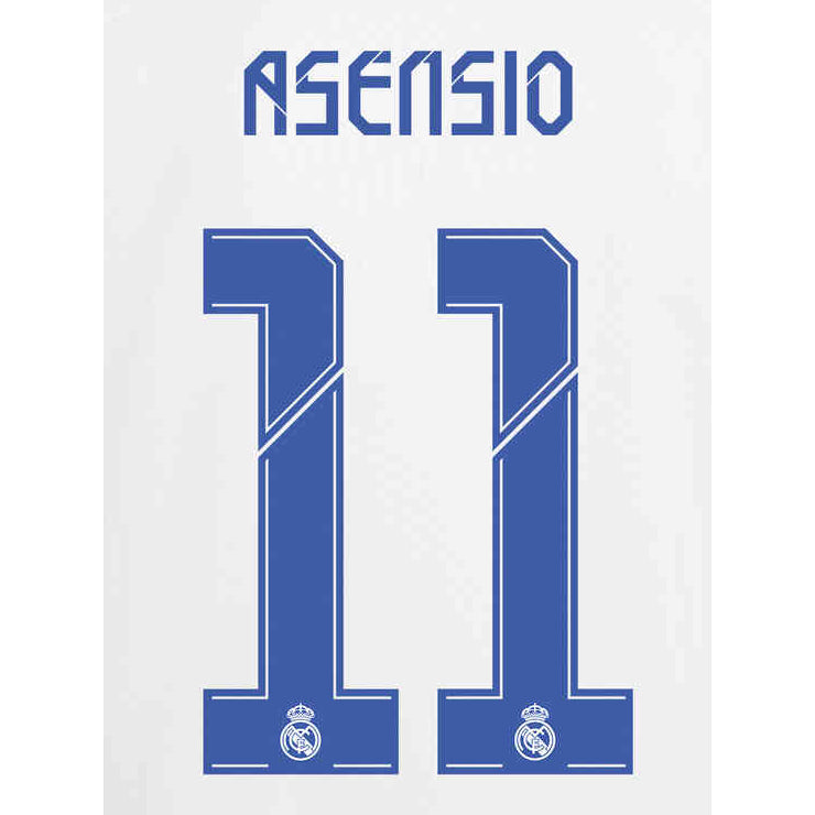 Real Madrid 2021/22 Home Asensio #11 Jersey Name Set (Main)