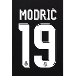Real Madrid 2017/18 Away Modric #19 Jersey Name Set