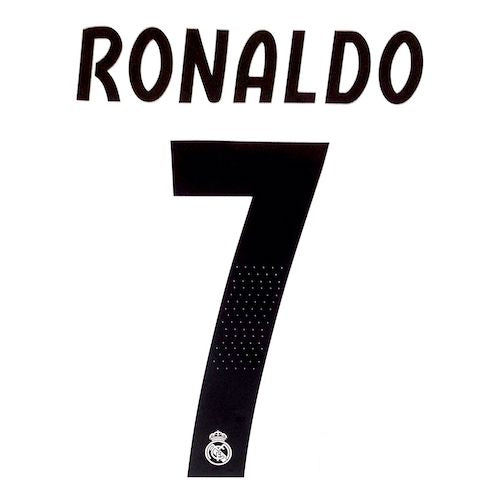 Real Madrid 2018/19 Home Ronaldo #7 Jersey Name Set