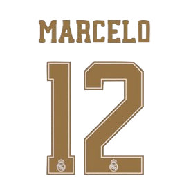 Real Madrid 2019/20 Home/Away Marcelo #12 Jersey Name Set