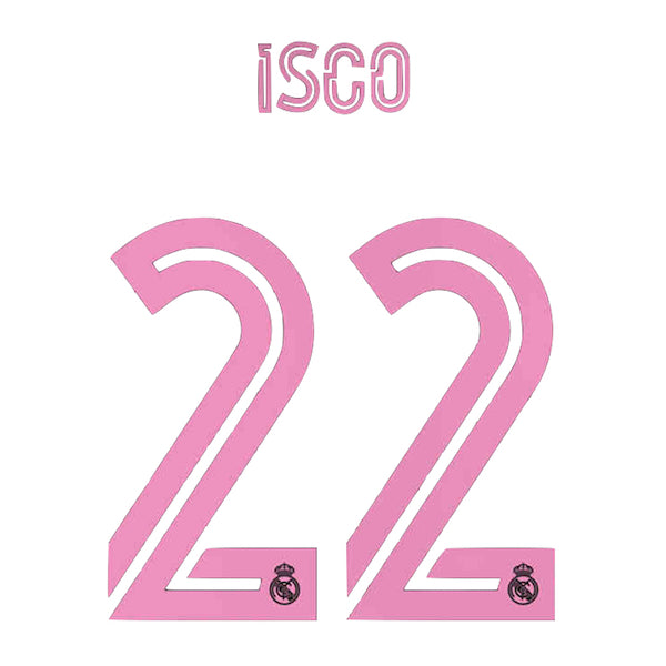 Real Madrid 2020/21 Third Isco #22 Jersey Name Set