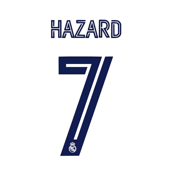Real Madrid 2020/21 Home Hazard #7 Jersey Name Set