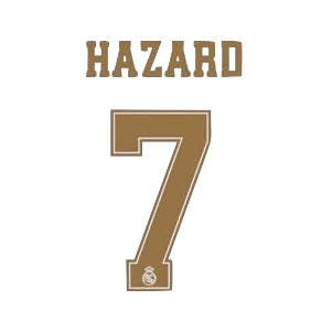 Real Madrid 2019/20 Home/Away Hazard #7 Jersey Name Set