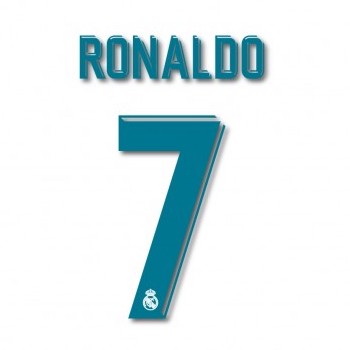 Real Madrid 2017/18 Home Youth Ronaldo #7 Jersey Name Set