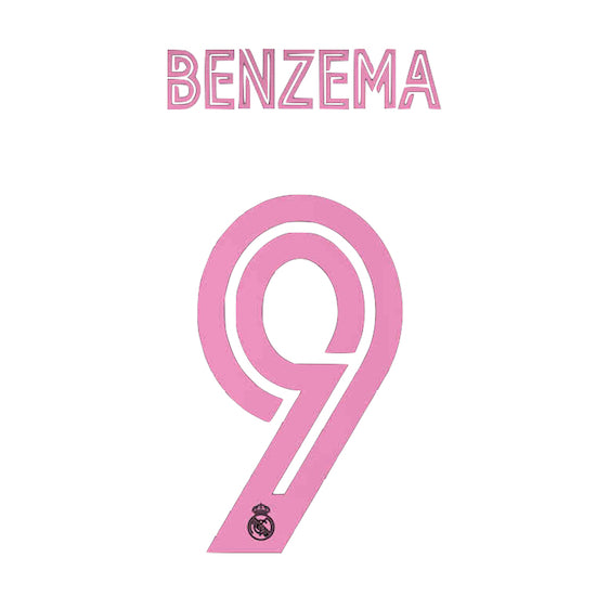 Real Madrid 2020/21 Third Benzema #9 Jersey Name set