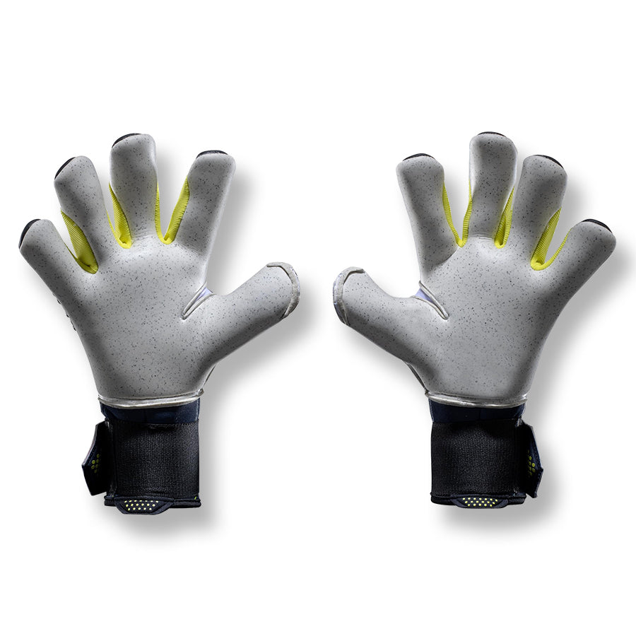 Storelli Silencer Threat Goalkeeper Gloves - Black-Yellow (Back)