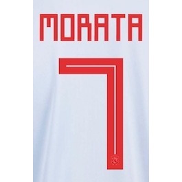 Spain 2018 Away Morata #7 Jersey Name Set