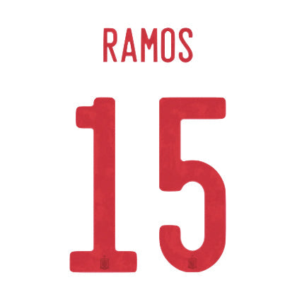 Spain 2020/21 Away Ramos #15 Jersey Name Set