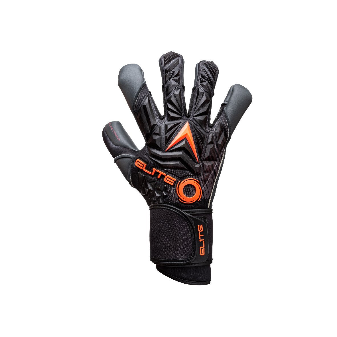 Elite Sport Titanium Orange Goalkeeper Gloves - Black-Orange (Single - Outer)