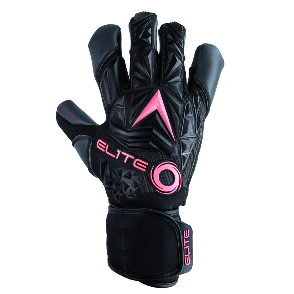 Elite Sport Titanium Pink Goalkeeper Gloves - Black-Pink (Single - Outer)