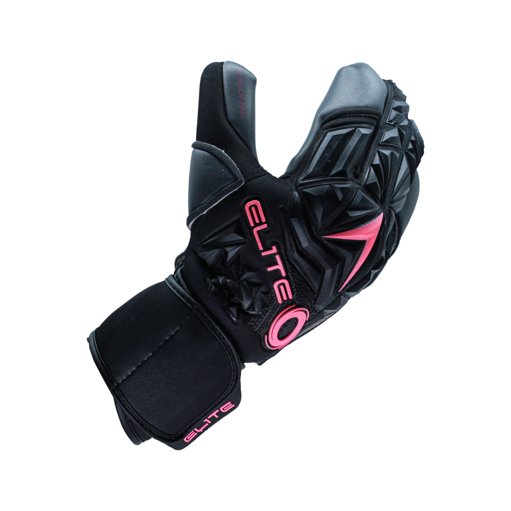 Elite Sport Titanium Pink Goalkeeper Gloves - Black-Pink (Side 2)