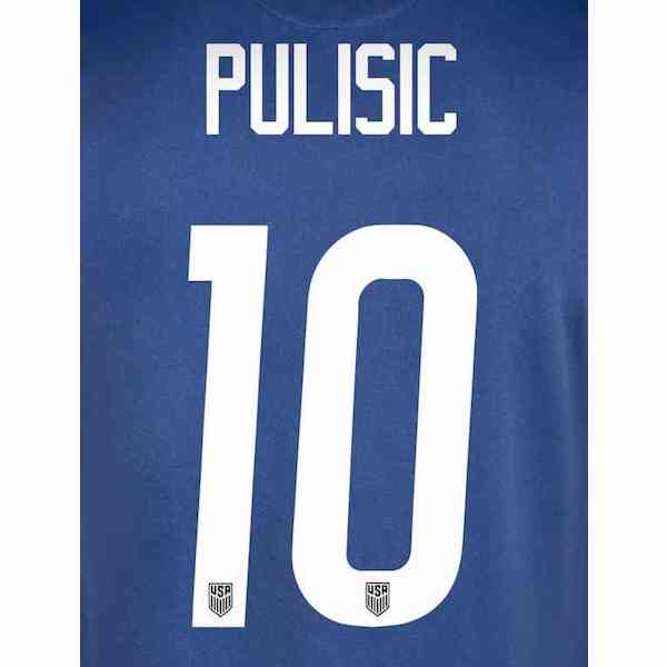 USA 2020/21 Away Pulisic #10 Jersey Name Set