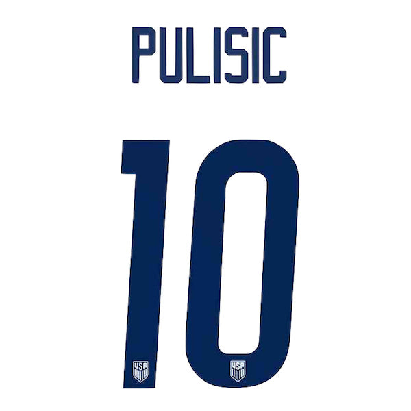 USA 2020/21 Home Pulisic #10 Jersey Name Set
