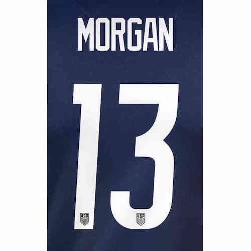 USA 2020/21 Away Women's Morgan #13 Jersey Name Set
