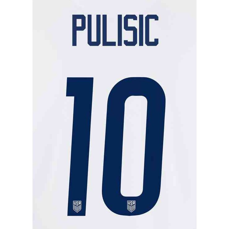 USA 2020/21 Home Pulisic #10 Youth Jersey Name Set (Main)