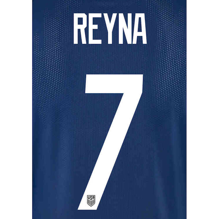 USA 2020/22 Away Reyna #7 Jersey Name Set