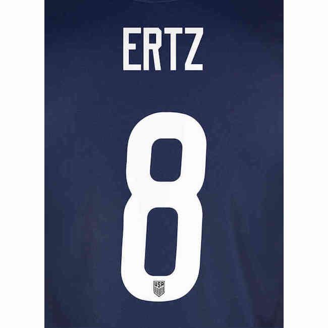 USA 2020/21 Away Women's Ertz #8 Jersey Name Set (Main)
