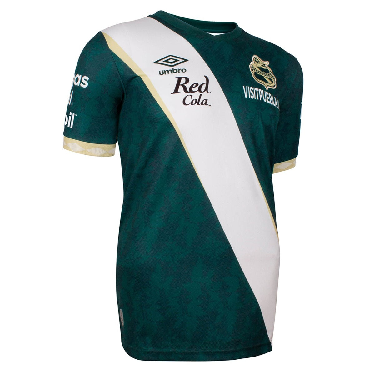 Umbro 2021-22 Puebla Away Jersey - White-Green (Diagonal 2)